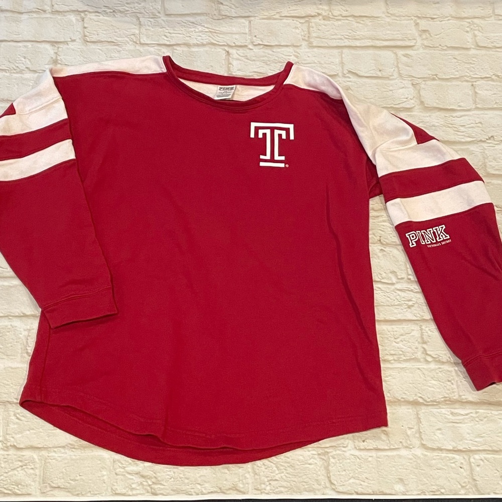 VS Pink Temple University Rugby Sweatshirt